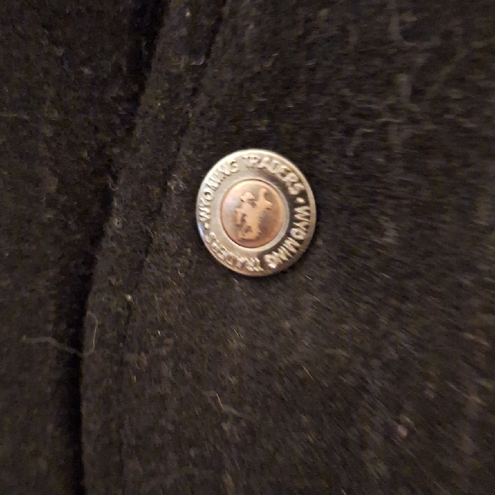 Black Button-Up Wool Blend Vest - Picture 3 of 5